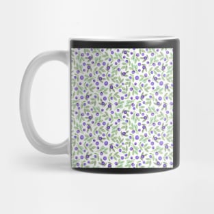 Watercolor bilberry pattern Mug